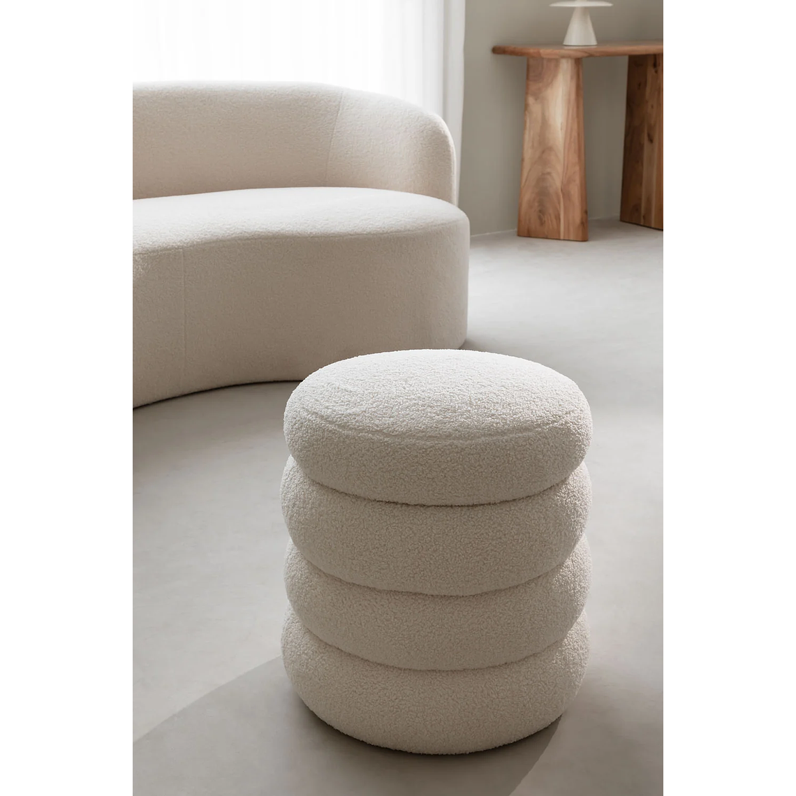 Puff con Almacenaje en Borreguito Jutson 45 cm 1