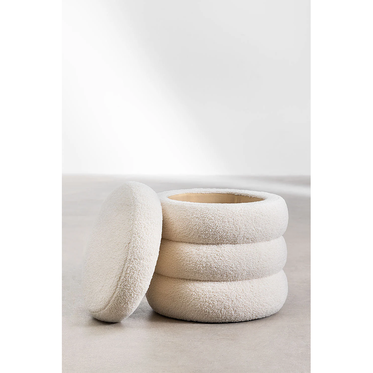 Puff con Almacenaje en Borreguito Jutson 45 cm 3