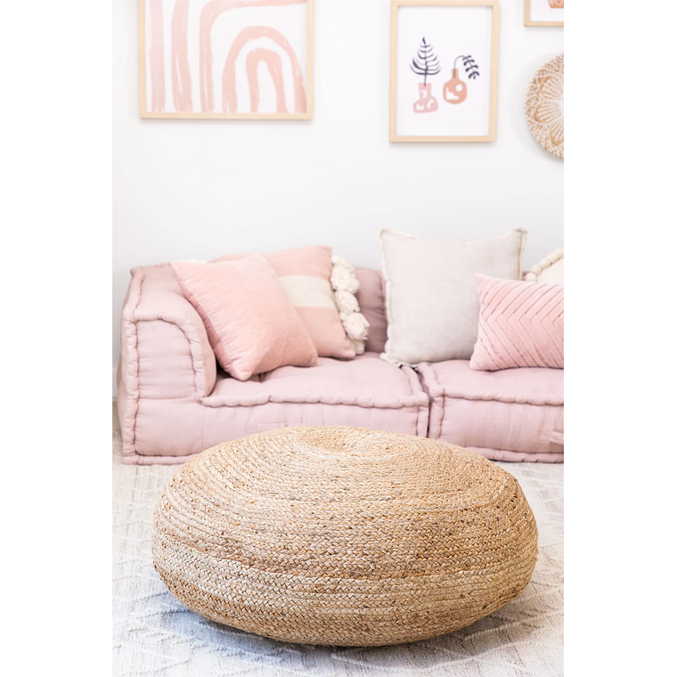 Puff Redondo de Yute Pilew 80 cm 1