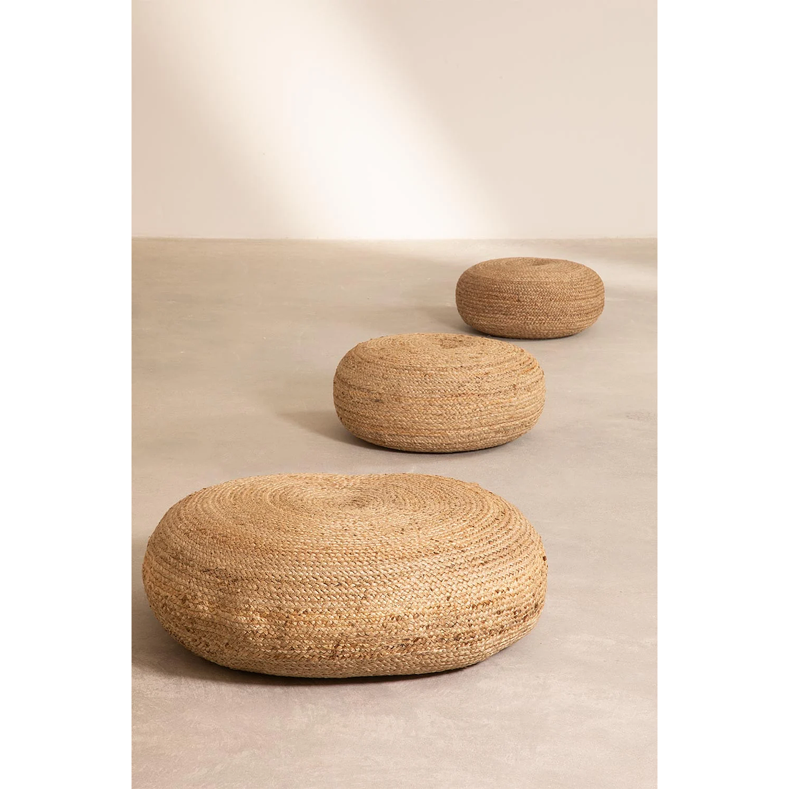 Puff Redondo de Yute Pilew 80 cm 5