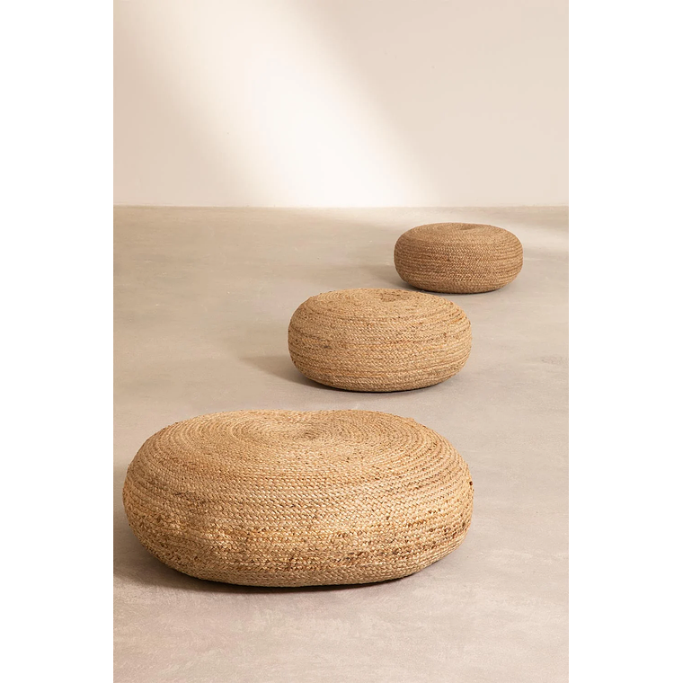 Puff Redondo de Yute Pilew 80 cm 5
