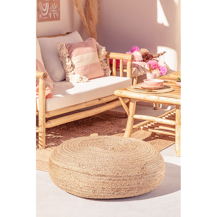 Puff Redondo de Yute Pilew 80 cm 8
