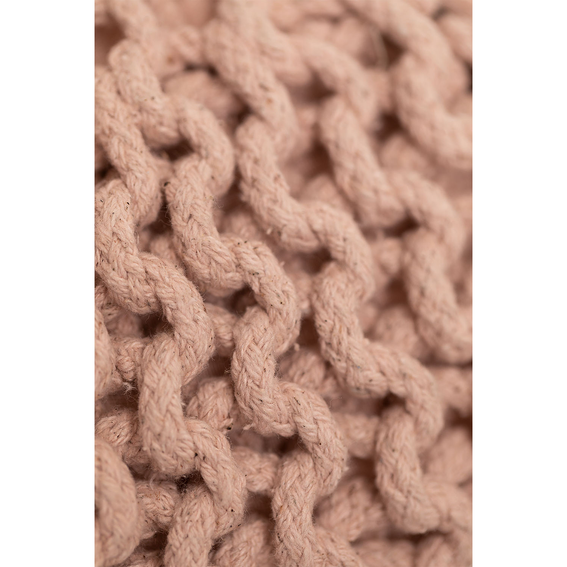 Puff Redondo de Punto Greicy 42 cm color rosa avellana 4