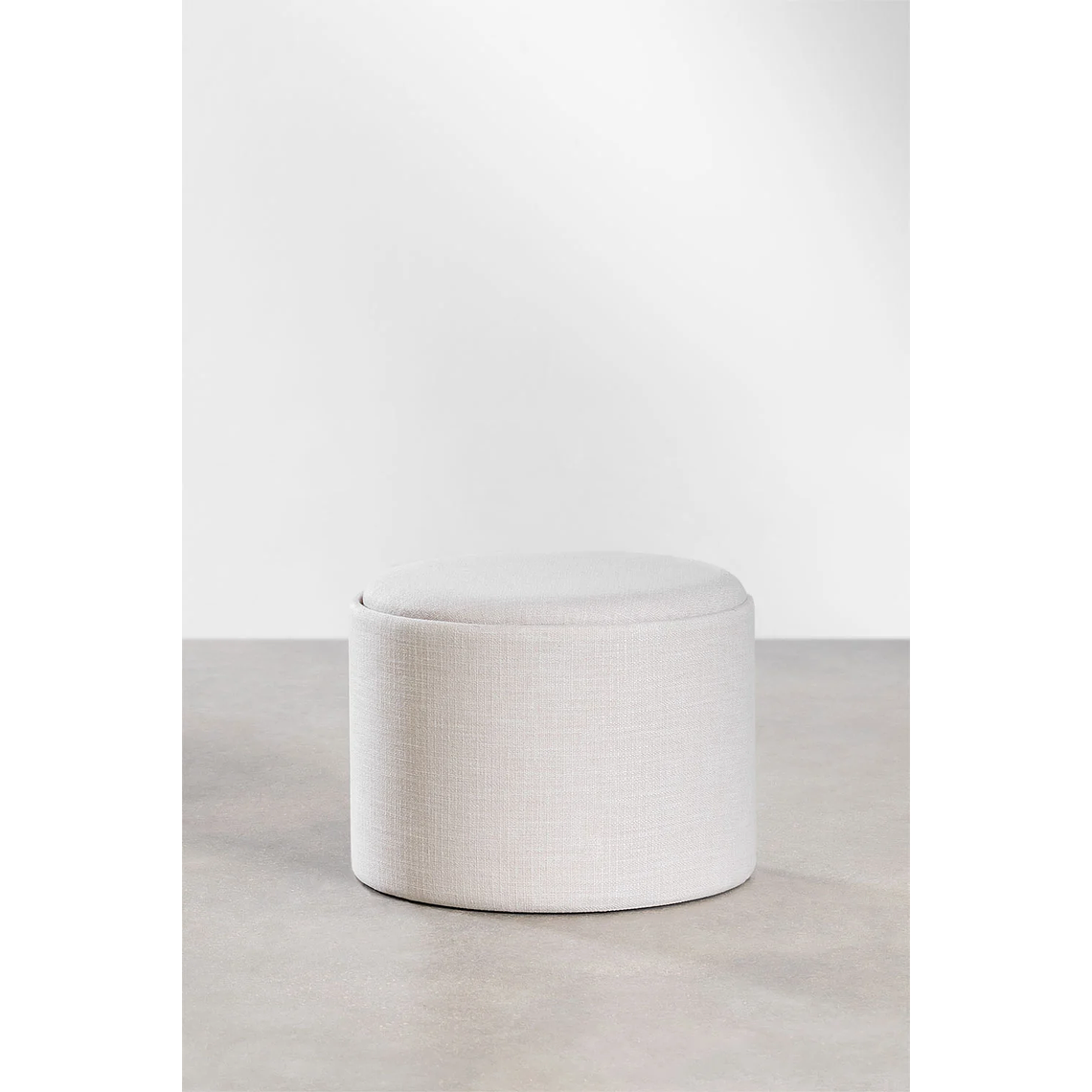 Puff Redondo con Bandeja y Almacenaje en Lino Berkeleni 56 cm 3