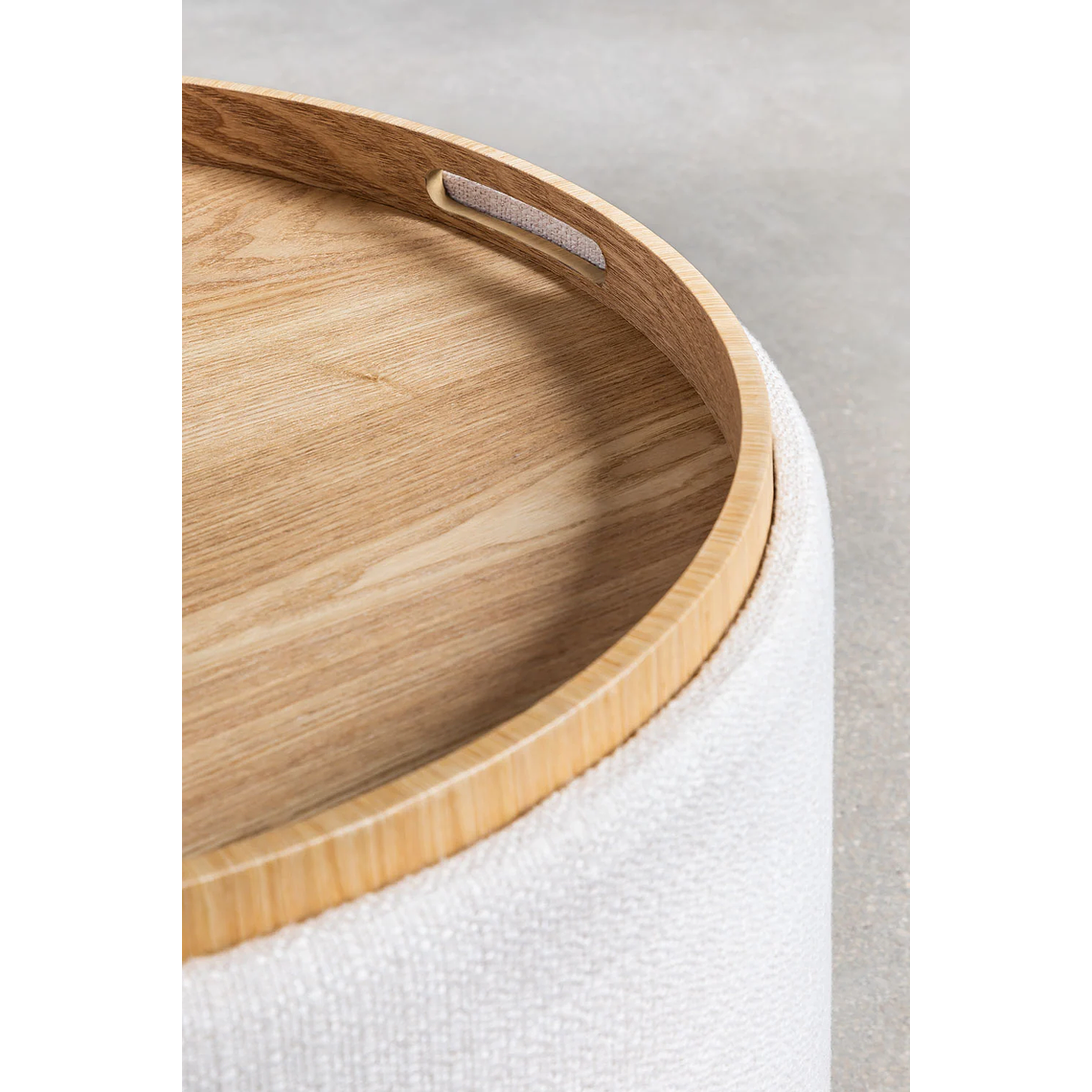 Puff Redondo con Bandeja y Almacenaje en Lino Berkeleni 56 cm 6