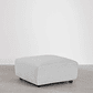 Puff (85x85 cm) para sofá modular Bruna tela gris glacial - Miniatura 1