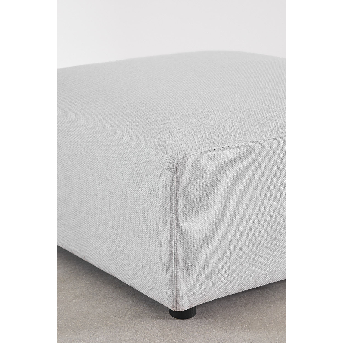 Puff (85x85 cm) para sofá modular Bruna tela gris glacial 3