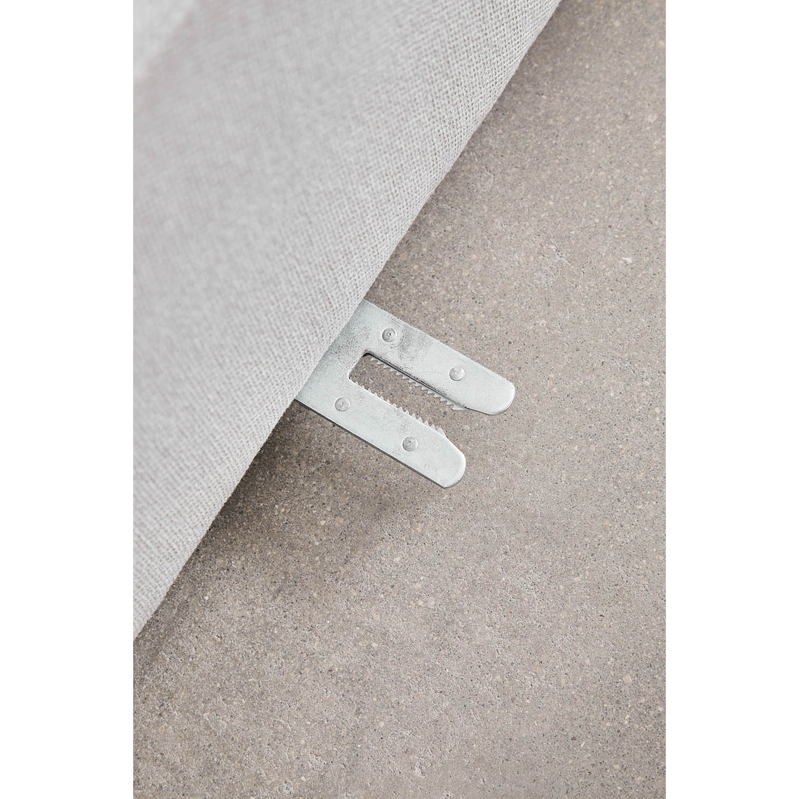 Puff (85x85 cm) para sofá modular Bruna tela gris glacial 5