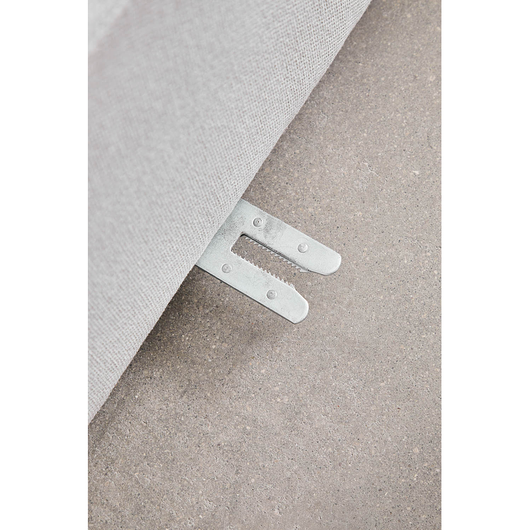 Puff (85x85 cm) para sofá modular Bruna tela gris glacial 5