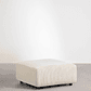 Puff (85x85 cm) para sofá modular Bruna pana beige lino - Miniatura 1