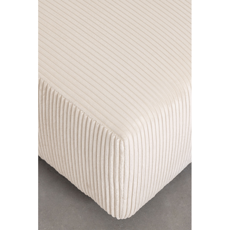 Puff (85x85 cm) para sofá modular Bruna pana beige lino 3