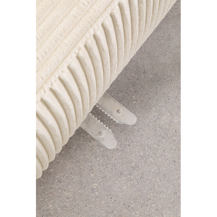 Puff (85x85 cm) para sofá modular Bruna pana beige lino 5