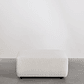 Puff (85x85 cm) para sofá modular Bruna bouclé blanco - Miniatura 2