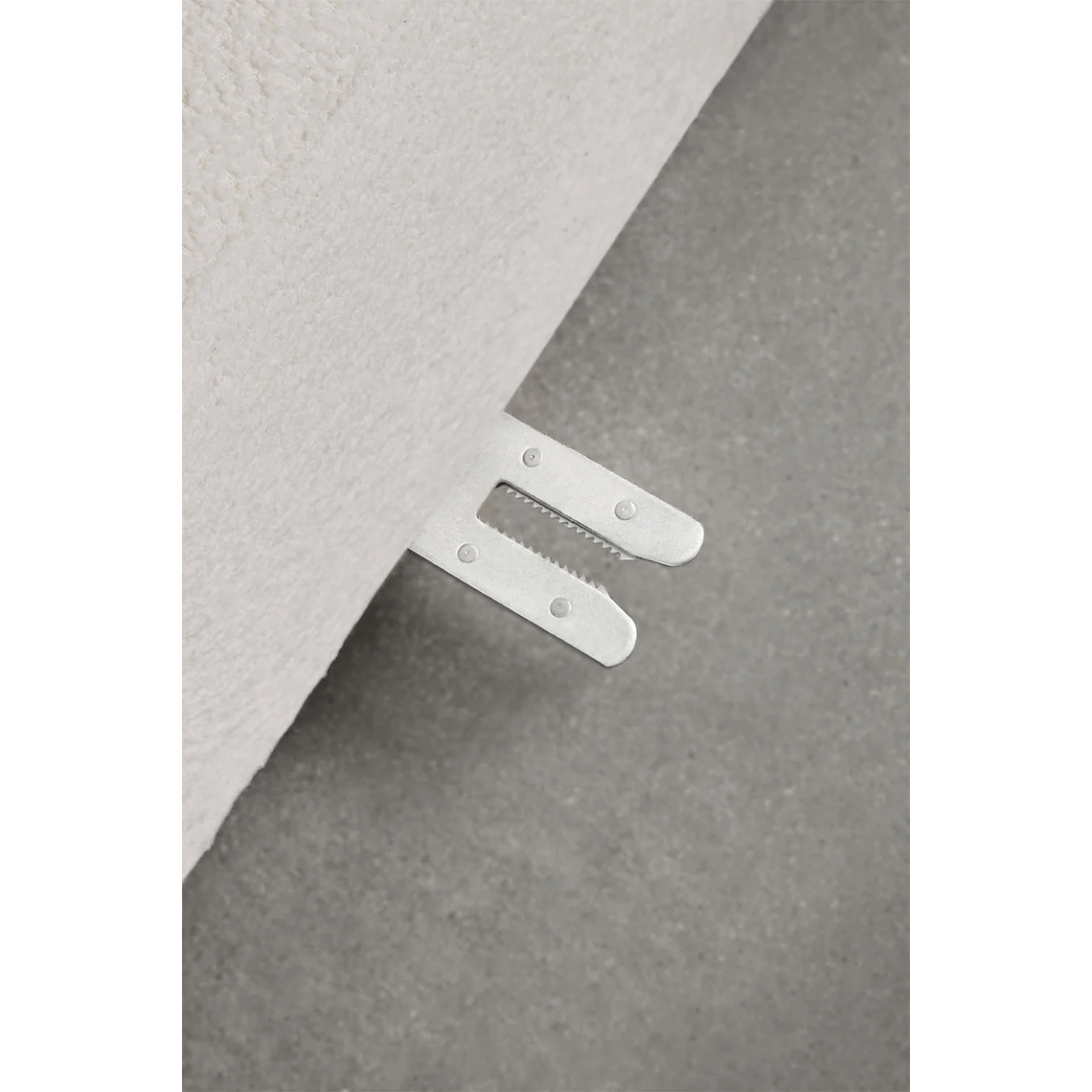 Puff (85x85 cm) para sofá modular Bruna bouclé blanco 5