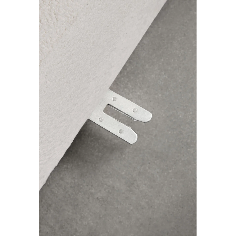 Puff (85x85 cm) para sofá modular Bruna bouclé blanco 5