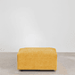 Puff (85x85 cm) para sofá modular Bruna tela chenila mostaza - Miniatura 2