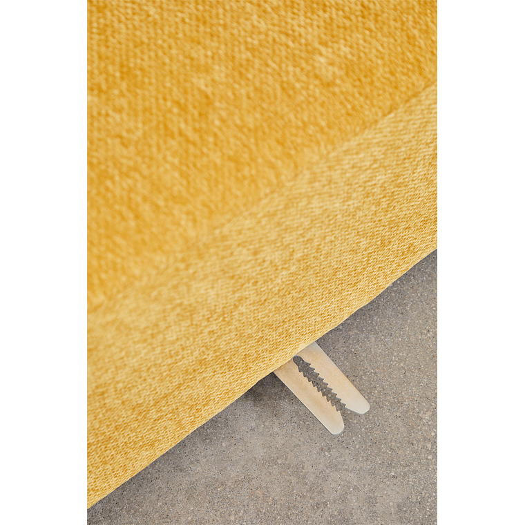 Puff (85x85 cm) para sofá modular Bruna tela chenila mostaza 4