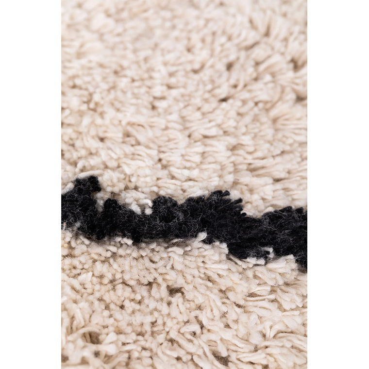 Puff Cuadrado de Algodón Dota beige crema 65 cm 5