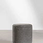 Puff Redondo con Almacenaje en Borreguito Mineyster color gris claro topo - Miniatura 1