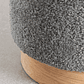 Puff Redondo con Almacenaje en Borreguito Mineyster color gris claro topo - Miniatura 4