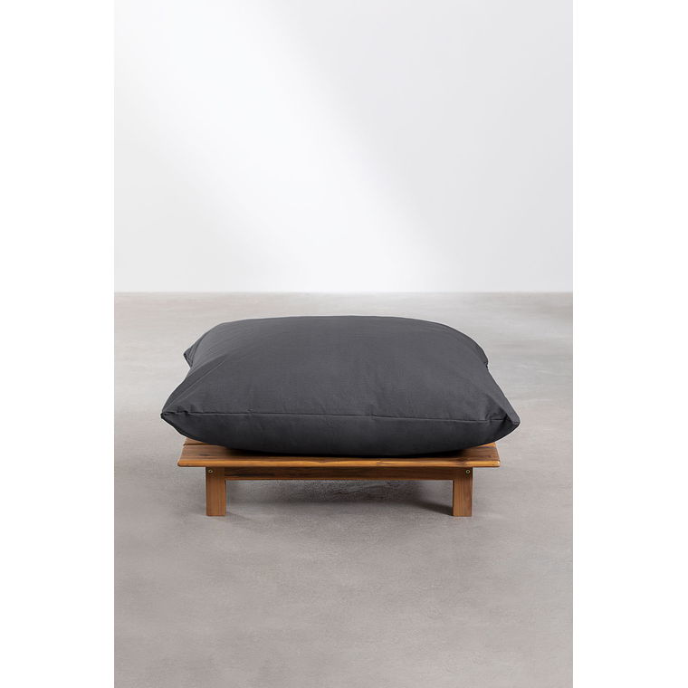 Puff en Madera de Acacia Brina 92 cm gris antracita 3