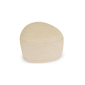 Puff Enzo 50 cm madera beige arena