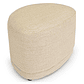 Puff Enzo 50 cm madera beige arena - Miniatura 5