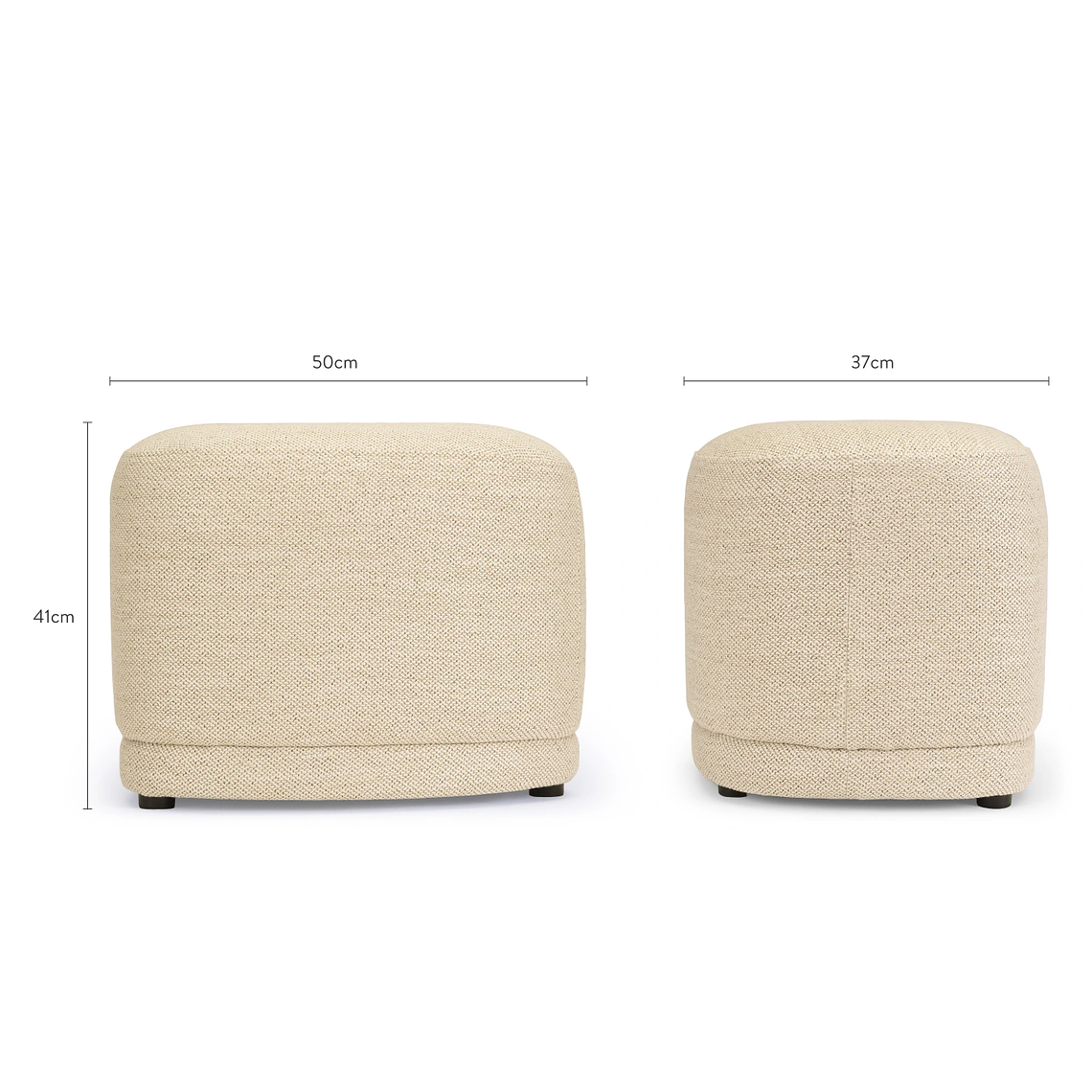 Puff Enzo 50 cm madera beige arena 12