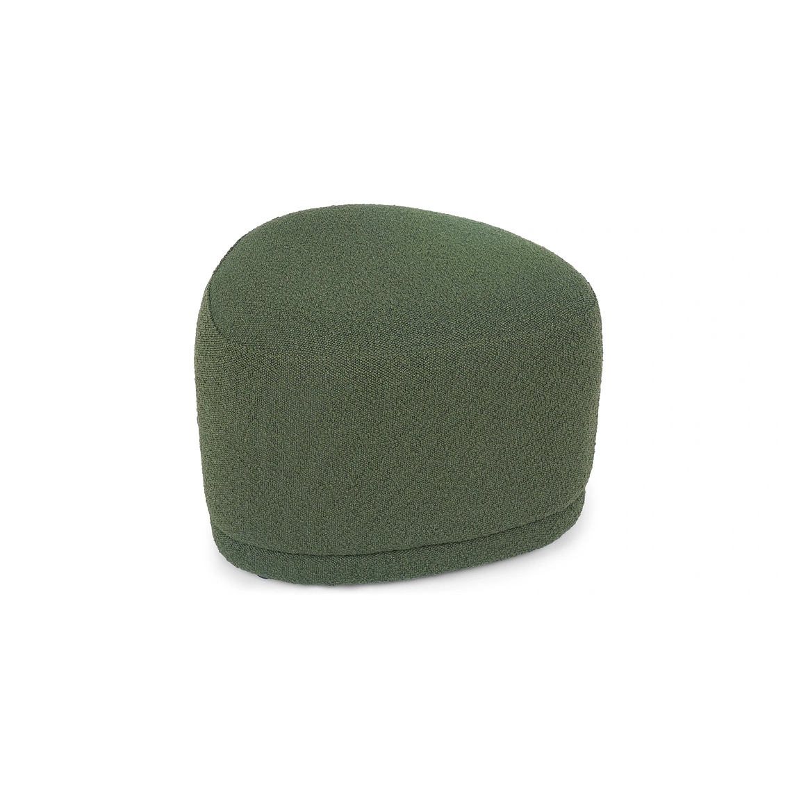 Puff Enzo 50 cm madera bouclé verde crudo 1