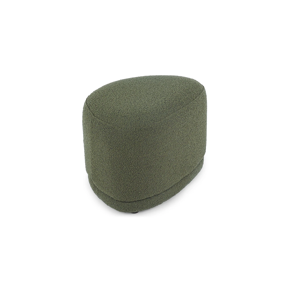 Puff Enzo 50 cm madera bouclé verde crudo 2