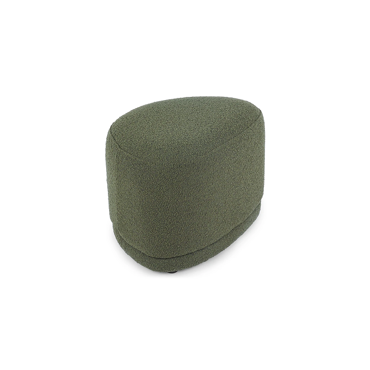 Puff Enzo 50 cm madera bouclé verde crudo 2