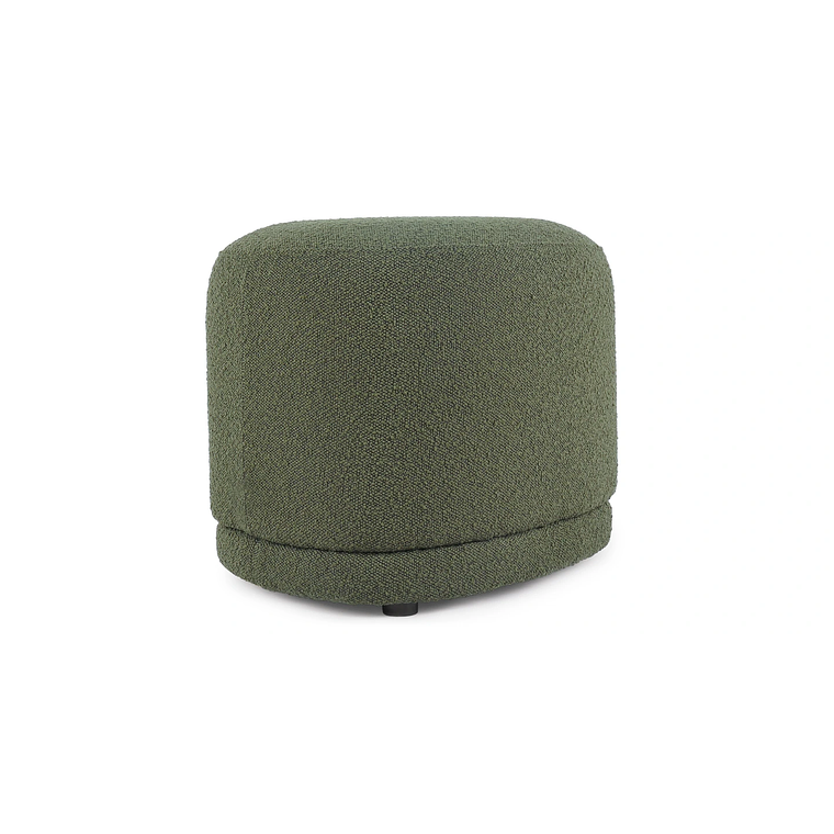 Puff Enzo 50 cm madera bouclé verde crudo 3