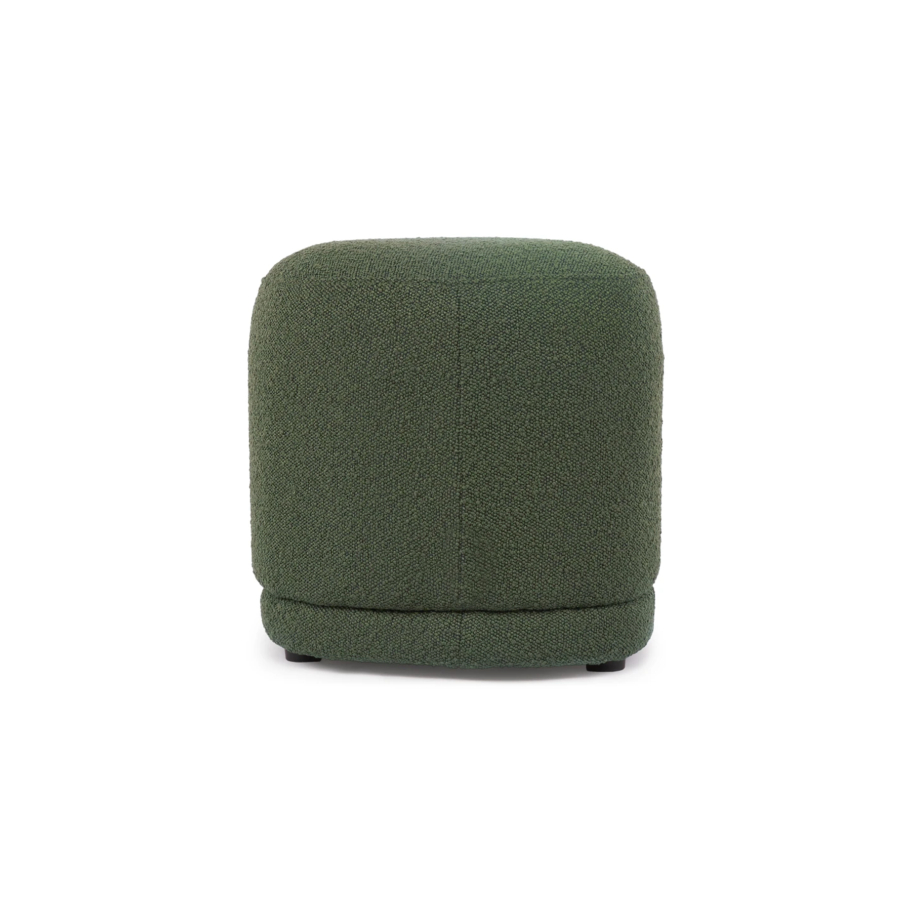 Puff Enzo 50 cm madera bouclé verde crudo