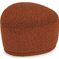 Puff Enzo 50 cm madera bouclé rojo óxido  - Miniatura 2