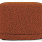 Puff Enzo 50 cm madera bouclé rojo óxido  - Miniatura 3