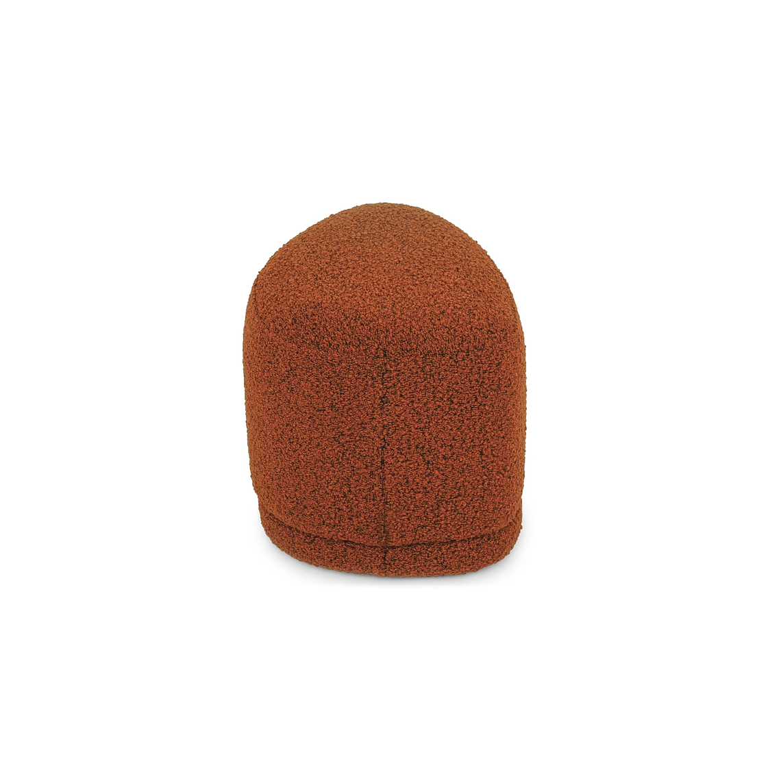 Puff Enzo 50 cm madera bouclé rojo óxido  6