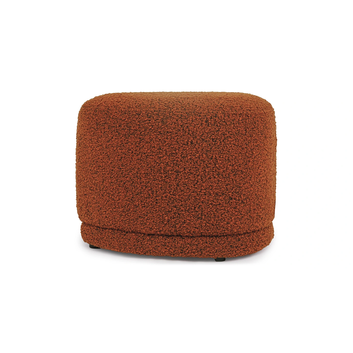 Puff Enzo 50 cm madera bouclé rojo óxido  7