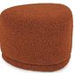 Puff Enzo 50 cm madera bouclé rojo óxido  - Miniatura 8