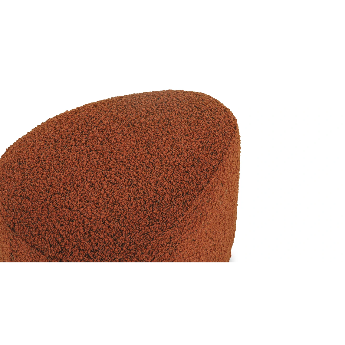 Puff Enzo 50 cm madera bouclé rojo óxido  9