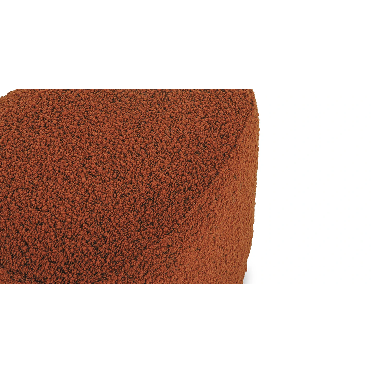 Puff Enzo 50 cm madera bouclé rojo óxido  10