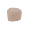 Puff Enzo 50 cm madera bouclé beige