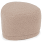 Puff Enzo 50 cm madera bouclé beige - Miniatura 1