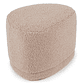 Puff Enzo 50 cm madera bouclé beige - Miniatura 2