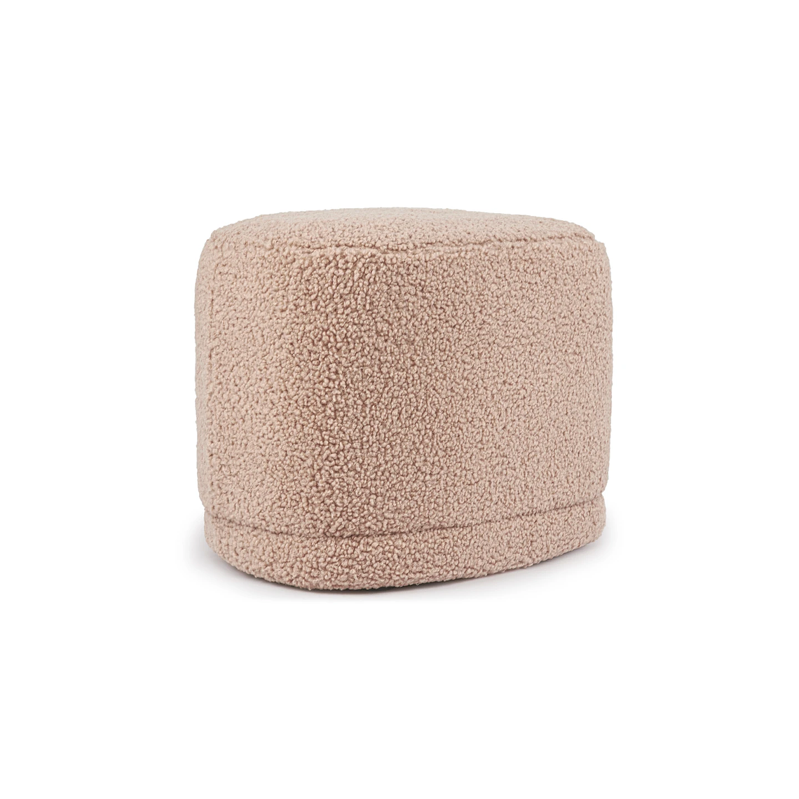 Puff Enzo 50 cm madera bouclé beige 3