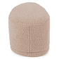 Puff Enzo 50 cm madera bouclé beige - Miniatura 4