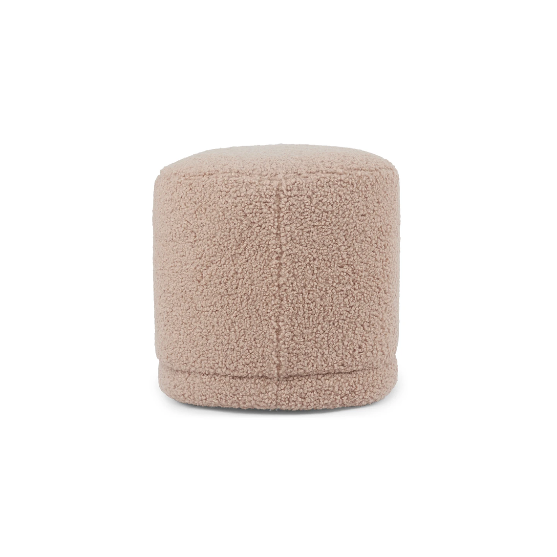 Puff Enzo 50 cm madera bouclé beige 5