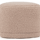Puff Enzo 50 cm madera bouclé beige - Miniatura 6