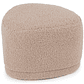 Puff Enzo 50 cm madera bouclé beige - Miniatura 7