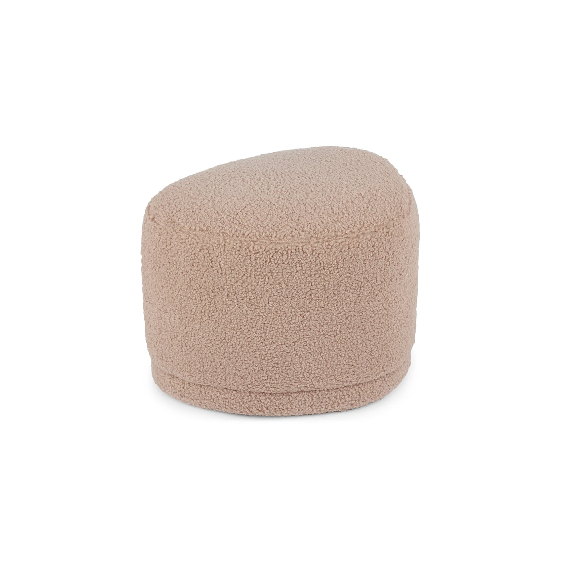 Puff Enzo 50 cm madera bouclé beige 8