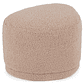 Puff Enzo 50 cm madera bouclé beige - Miniatura 8